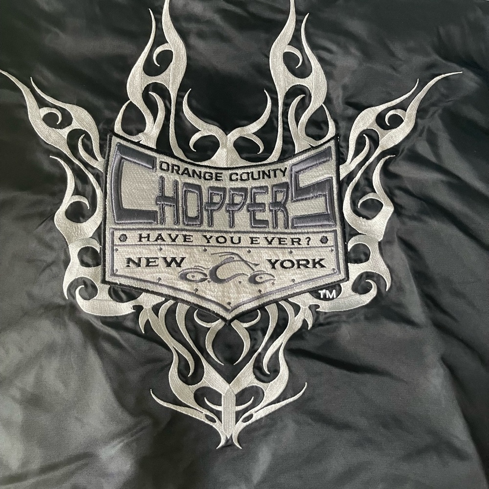 Vintage Style 90’s Orange County Choppers New York Motorcycle Jacket Mens Large